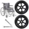 KWIBYBGS Wheelchair Front Wheels Replacement,2 Pcs Solid Wheel Anti-Slipor Wheels for Wheelchairs Walker Wheelchair Wheels/Black/8 Inch(200Mm) view 1