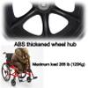 KWIBYBGS Wheelchair Front Wheels Replacement,2 Pcs Solid Wheel Anti-Slipor Wheels for Wheelchairs Walker Wheelchair Wheels/Black/8 Inch(200Mm) view 3