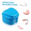 Beatifufu Denture Case Travel Container 2Pcs Lightweight Small Box Secure Lock for Household Oral Care Accessories view 3