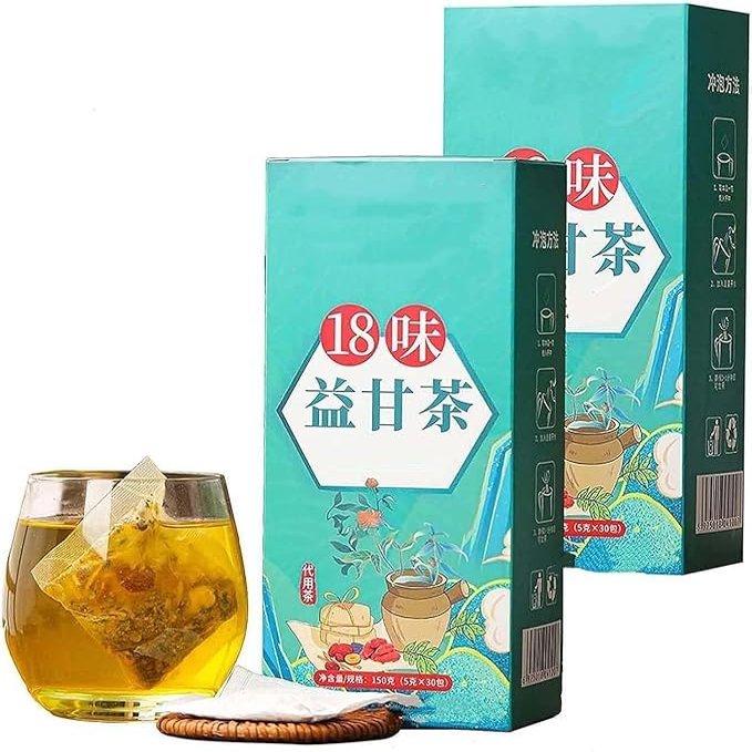 18 Flavors Liver Care Tea - 18 Flavors of Liver Protection Tea,Nourish The Liver and Protect The Liver, Energy Booster and Sleep Support,Organic Natural Herbal Tea Bag,Liver Cleanse (2 Box)