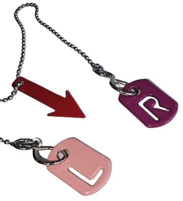 Radiography Pink/Fuchsia Tablet and FB Markers with Chain for Radiographers