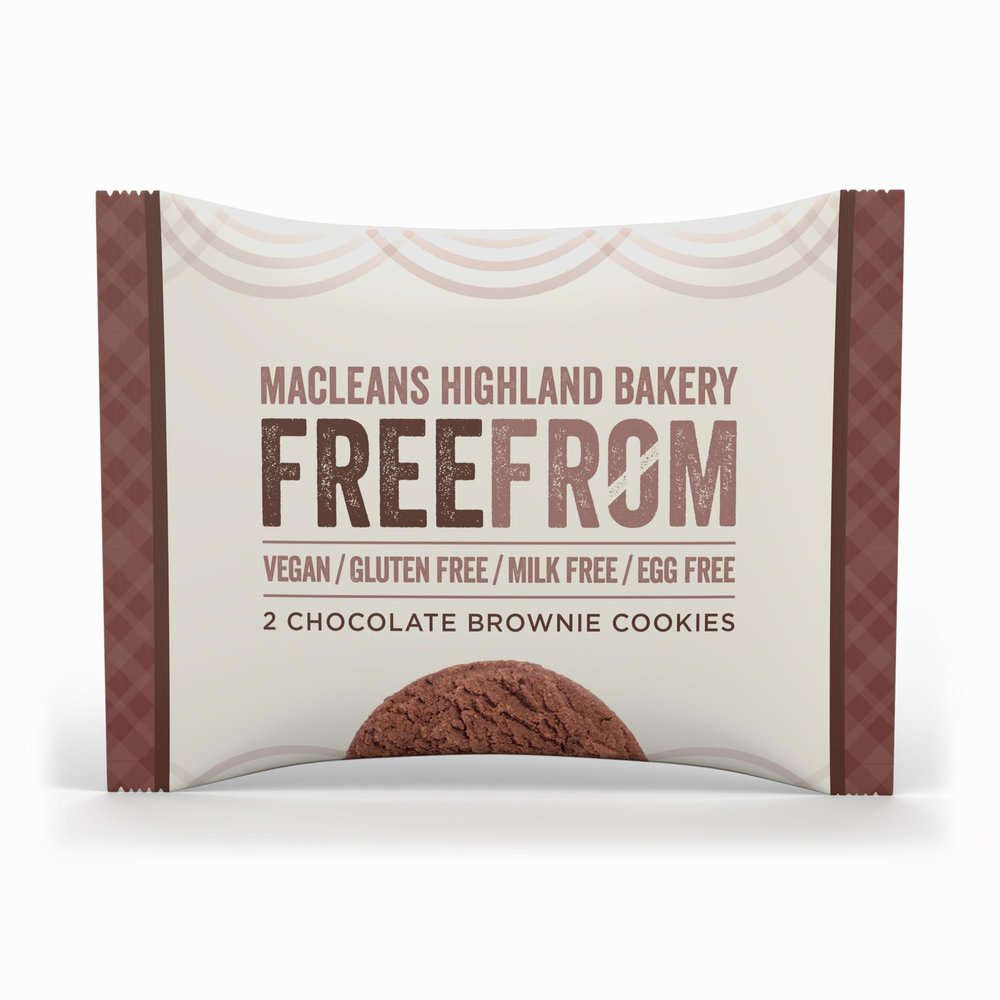 Maclean's Highland Bakery - Free From Twin Pack Cookies, 24 Packs x 30g (720g) - Coco Rich, Chocolate Brownie, Plant-Based, Vegetarian, Vegan