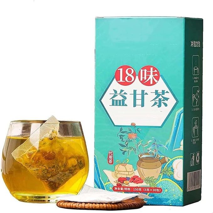 18 Flavors Liver Care Tea - 18 Flavors of Liver Protection Tea,Nourish The Liver and Protect The Liver, Energy Booster and Sleep Support,Organic Natural Herbal Tea Bag,Liver Cleanse (1 Box)