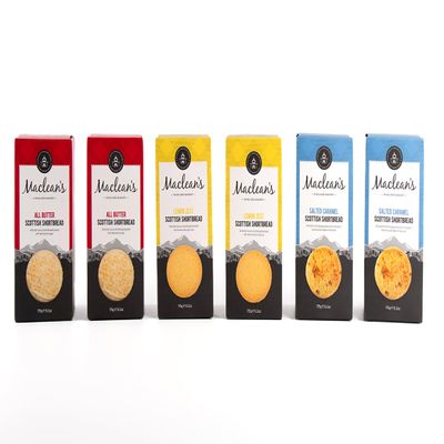 Maclean's Highland Bakery - All Butter Scottish Shortbread Collection, 6 Packs x 175g (1.05kg) - Plain All Butter, Lemon Zest & Salted Caramel Shortbread