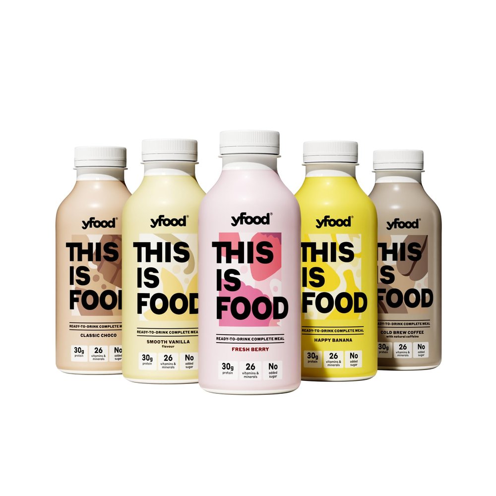 yfood Tasterpack, tasty meal replacement, THIS IS FOOD drink, 34g protein, 26 vitamins and minerals, 5 flavour Taster Pack (5 x 500ml)