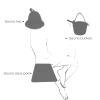 NUIBY Red Cedar Sauna Bucket and Ladle Set, withSauna Hat and Seat Pad, Traditional Wooden Water Bucket 1.3 Gallon with Plastic Liner for Sauna Room Sauna Heater view 3