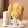 Pot Brush - Pot Cleaning Brush with 3 Brush Heads | Pan Brush, Crevice Brush, Dish Scrubber, Kitchen Dish Brush, Household Cleaning Brush for Dish, Pan, Pot view 2