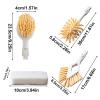 Pot Brush - Pot Cleaning Brush with 3 Brush Heads | Pan Brush, Crevice Brush, Dish Scrubber, Kitchen Dish Brush, Household Cleaning Brush for Dish, Pan, Pot view 4