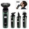 Rordigo Electric Shaver LCD Digital Display Three- Floating Rechargeable Smart Waterproof Shaver Type-C Charge Green view 3