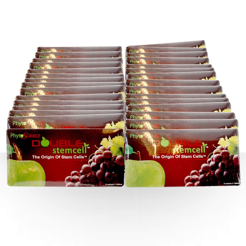 (30 Packs) Phytoscience Double Stem Cell Anti Ageing Boost Immune Antioxidant Reduce Wrinkles Fine Lines Skin Texture (14 Sachets/Pack)