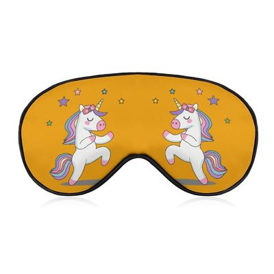 Funny Unicorn Dancing Ballet Pastel Sleep Mask with Adjustable Strap, Comfortable Soft Eye Mask Sleeping Aid, Light-Blocking Eye Masks