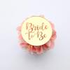 Bride To Be Acrylic Mirror Cupcake Toppers - Engraved Gold Discs for Hen Party and Engagement - Set of 6 view 1