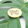 Bride To Be Acrylic Mirror Cupcake Toppers - Engraved Gold Discs for Hen Party and Engagement - Set of 6 view 2