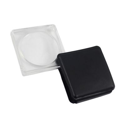 Hoement Square Shape Handheld Magnifying Glass Magnification Acrylic Material for Reading Biological Observation Camping