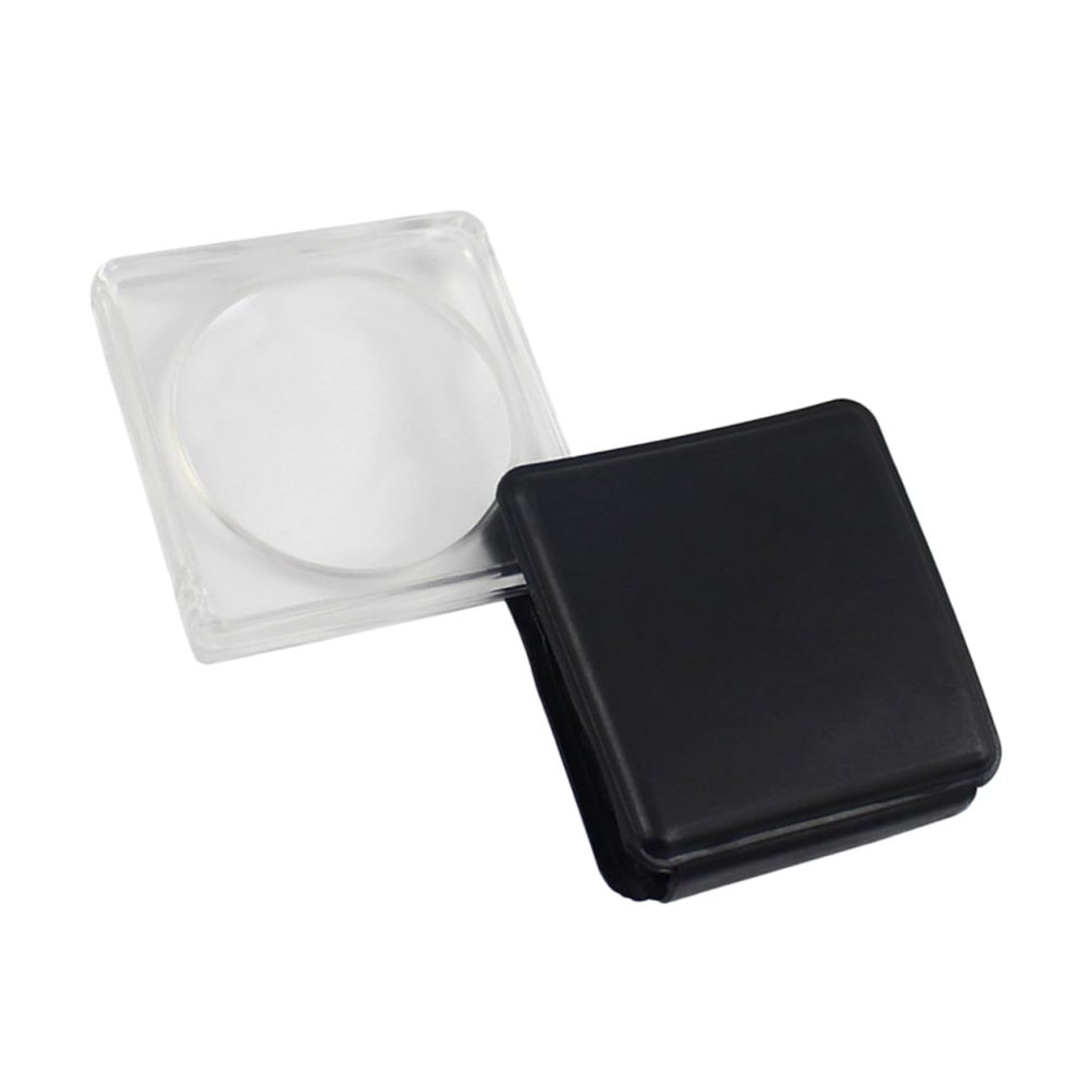 Hoement Square Shape Handheld Magnifying Glass Magnification Acrylic Material for Reading Biological Observation Camping