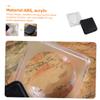 Hoement Square Shape Handheld Magnifying Glass Magnification Acrylic Material for Reading Biological Observation Camping view 2