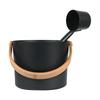 Rordigo Finnish Sauna Aluminum Bucket Spoon Set with Long Sauna Bucket Bathroom Sauna Steam Bath view 1