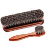 TECKEEN Horsehair Shoe Boot Brush Kit, Daubers Applicators Leather Care Brushes for Cleaning Bed, Cloth, Furniture, Shoe, 2Pcs view 1