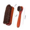 TECKEEN Horsehair Shoe Boot Brush Kit, Daubers Applicators Leather Care Brushes for Cleaning Bed, Cloth, Furniture, Shoe, 2Pcs view 4