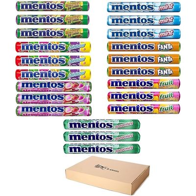 21 Packs Mentos Mix Flavor Chewy Dragees Refreshing Soft Candies Sold By VR Angel