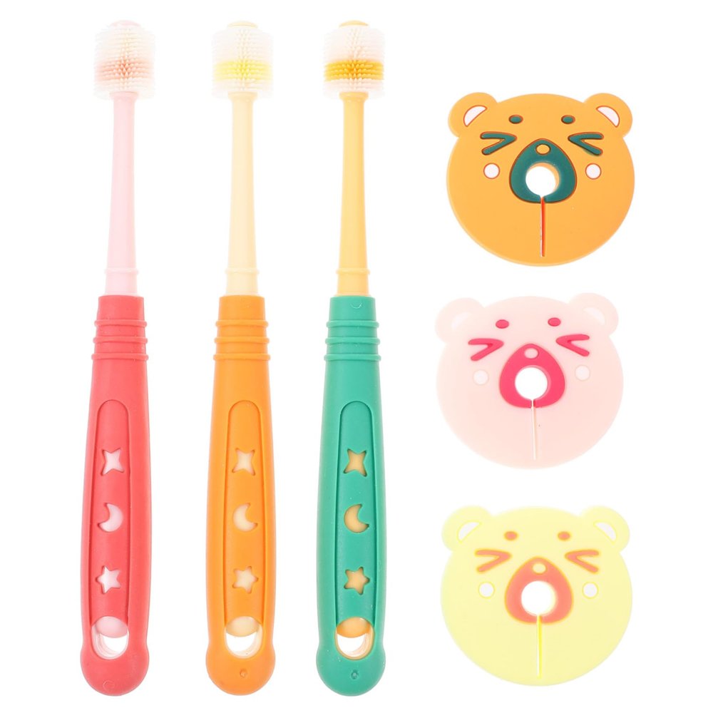 FOYTOKI 3pcs Boys and Girls Toothbrushes Soft Bristles Boy Girl Brush for Years