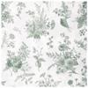 100Pcs Floral Beverage Napkins Sage Green White Disposable Paper Napkins Flowers Luncheon Cocktail Dinner Hand Towels for Wedding Bridal Baby Shower Birthday Tableware Decorations view 1