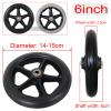 Wheelchair Caster Wheel Black/Grey, 1 Pair Solid Tires Front Wheel With Bearing, 6" 7" 8" Lightweight Caster Replacement Rollator Accessories, Suitable For Handicapped Wheelchairs view 2