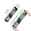 ZISHAK Lavender And Daisy Print Comfortable Straight Tube Socks,Ideal For Sports And Leisure Activities, Lavender and Daisy, One size view 2