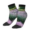 ZISHAK Lavender And Daisy Print Comfortable Straight Tube Socks,Ideal For Sports And Leisure Activities, Lavender and Daisy, One size view 3