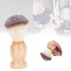 Shaving Brush Soft Nylon Wool Solid Wood Handle Grooming Tool, Creates Rich Foam, Softens Beard, Removes Debris Professionally view 4
