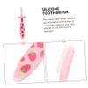 MAGICLULU Portable Silicone Baby Toothbrush U-Shaped Brush Head Soft Toddler Tooth Cleaner Safe Infant Dental Care Tool for Travel and Daily Use view 2
