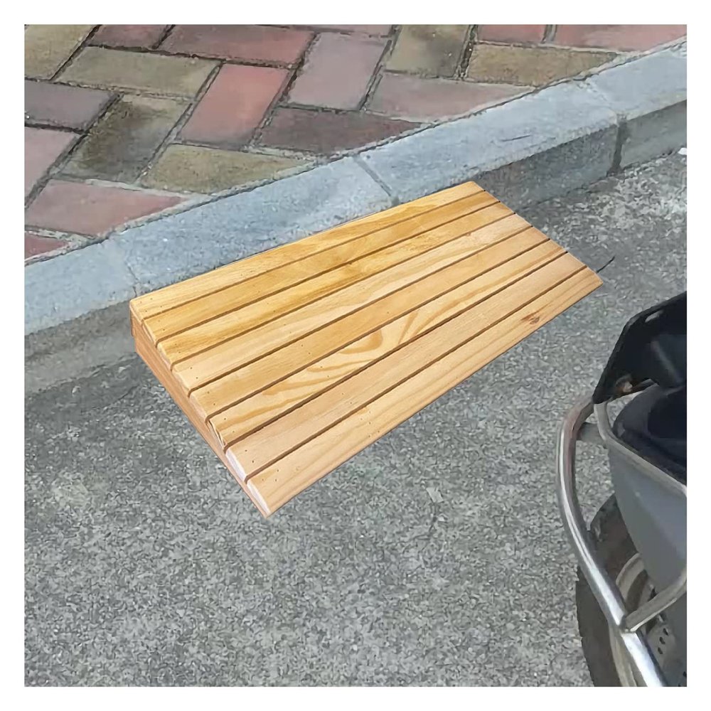 2" 3" 4" 5" 6" Rise Wooden Threshold Ramp for Home/Front Door/Yard/Doorways, Wheelchairs Walkers Car Motorcycle Entry Steps Transition Ramp(Size : 25.8x30x7cm/10.1x11.8x2.7in)
