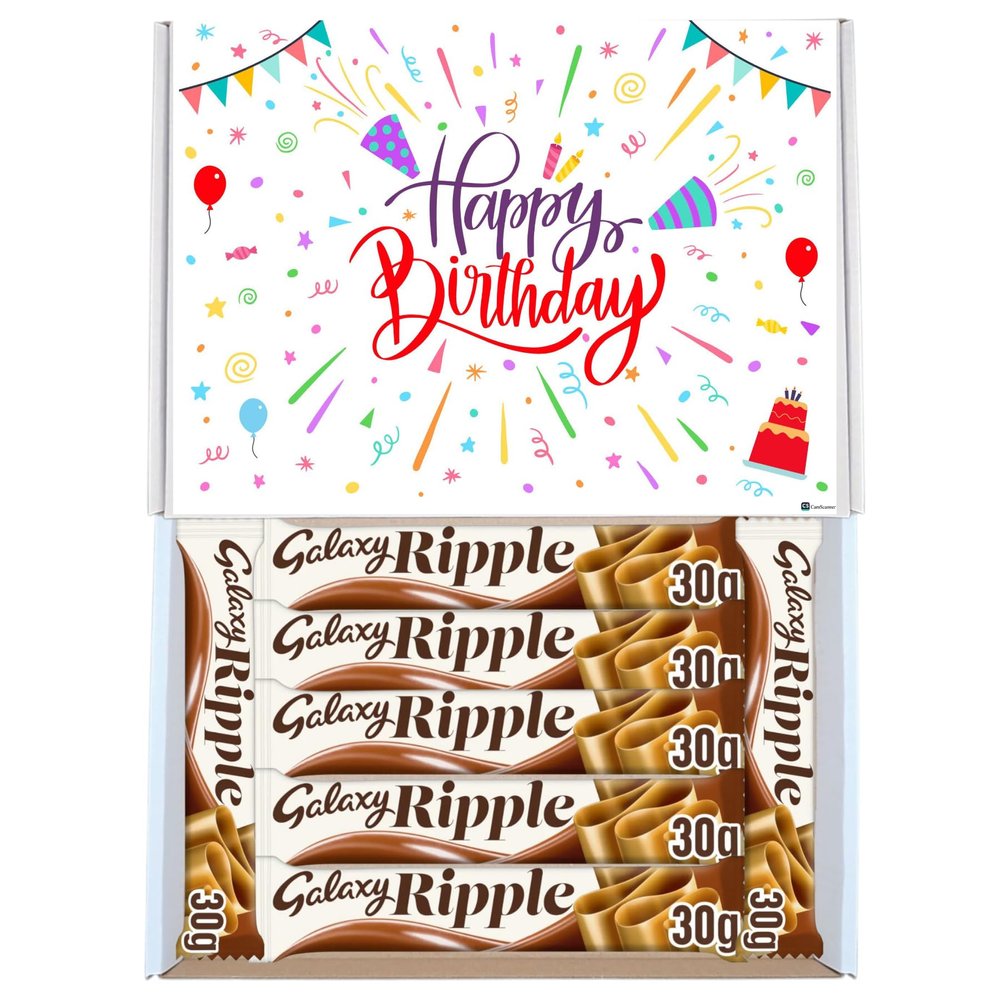 Sweet Shoppe Ripple Chocolate Hamper Sweet Box | Happy Birthday Galaxy Ripple Hamper | Letterbox Friendly | For Her - Him | Galaxy Chocolate Lover
