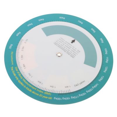 PLAFOPE Bmi Weight Index Chart Bmi Quick Look Wheel Wall-mounted Male Female for Health Monitoring Height and Weight Calculation Reference for Adults