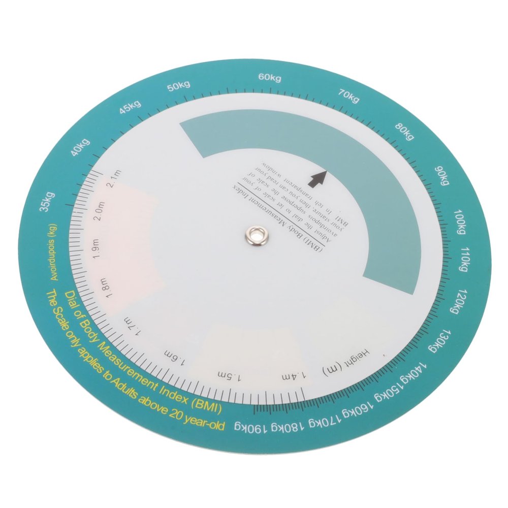 PLAFOPE Bmi Weight Index Chart Bmi Quick Look Wheel Wall-mounted Male Female for Health Monitoring Height and Weight Calculation Reference for Adults