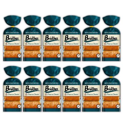Pain Au Chocolate 270g 6 Pieces per Bag - Individually Wrapped (12x270g (72 Pieces))