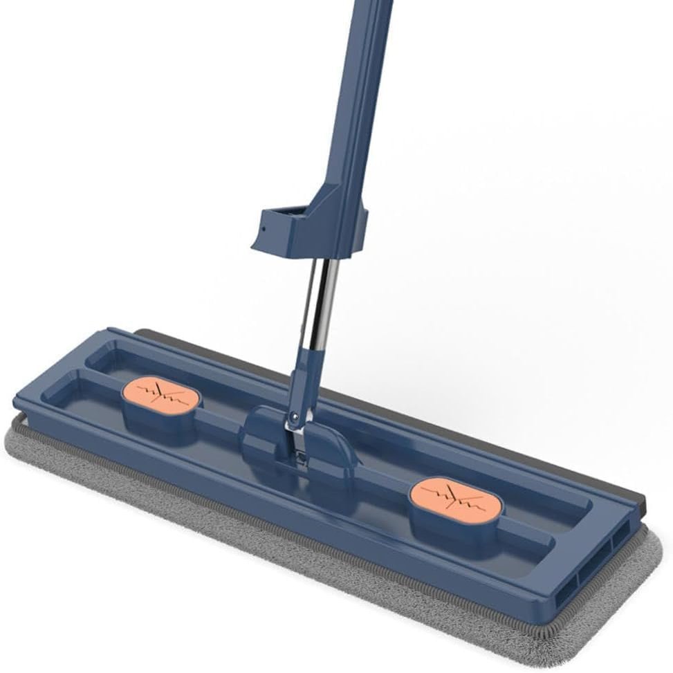 Floor Mop Floor Mops for Cleaning Wood Floor Mop Wet Mop Large Flat Mop Hands Flat Floor Mop 126cm Long Handle 360Rotating Mop Home Windows Floor Cleaning 2reusable Pad,for Kitchen,Bedroom/467