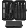 Tweezers Set and Nail Clippers 8Pcs Precision No Gaps Eyebrow Tweezer Kit for Facial Hair Men & Women Travel Tweezers with Leather Case view 1