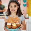 24 Pack Prom 2024 Graduation Cupcake Toppers Glitter 2024 Prom College Cupcake Picks for Congrats 2024 Graduation Class of 2024 Theme School Party Cake Decoration Supplies Orange view 3