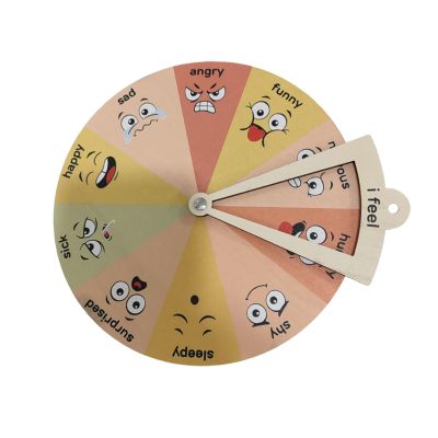 BEBIKR Emotions Wheel Wooden Behavior For Child Health Decorations Feeling Wooden Emotional Wheel For School Enhancing Parent Child Relationship With Emotion Regulation