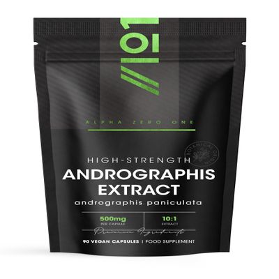 Andrographis Extract 500mg High Strength Andrographis Paniculata Extract Equivalent to 5,000mg 90 Vegan Capsules (3 Months Supply) By Alpha01