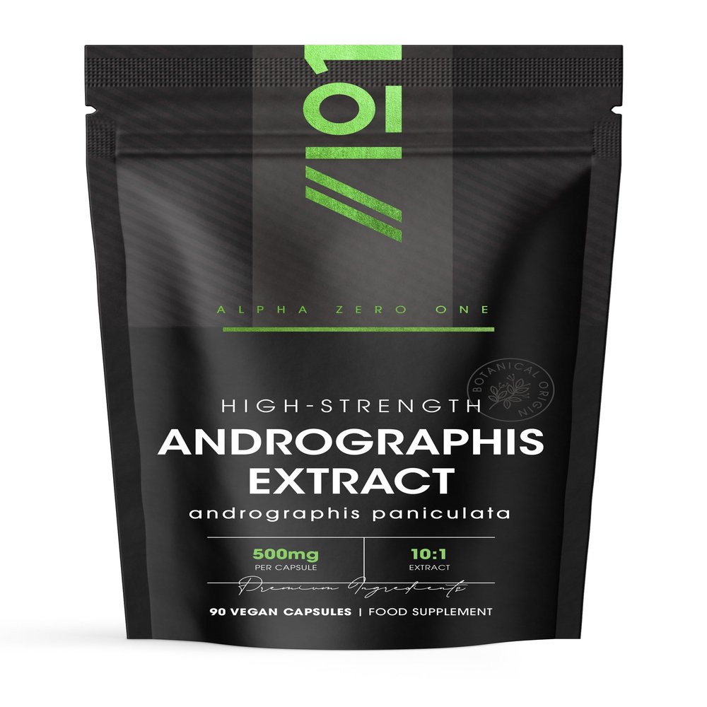 Andrographis Extract 500mg High Strength Andrographis Paniculata Extract Equivalent to 5,000mg 90 Vegan Capsules (3 Months Supply) By Alpha01