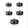 Ceramic Round Dish Casserole/Clay Pot/Earthen Pot/Ceramic Cookware with Lid Heat-Resistant (Size : 1.5L, Color : Black) view 2