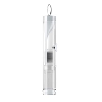 dijiusidy 3 in 1 Plastic Toothbrush Portable Detachable Sealed Soft Handheld Tooth Brush Holiday Travelling Hotel Teeth Cleaning Tools, White