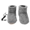 2 Pairs Electric Warm Shoes Foot Heater Ladies Boots Winter USB Thermal Shoes Heated Boots for Women Heated Slippers Women Foot Warmer Boot Ankle Warmer Fluff Miss Desk Christmas/759 (Color : Greyx2p view 1