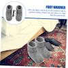 2 Pairs Electric Warm Shoes Foot Heater Ladies Boots Winter USB Thermal Shoes Heated Boots for Women Heated Slippers Women Foot Warmer Boot Ankle Warmer Fluff Miss Desk Christmas/759 (Color : Greyx2p view 4