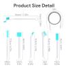 14Pcs Ice Machine Cleaning Brush Kit, Ice Maker Cleaning Tools Set- 2Pcs 55In Drain Pipe Cleaners Brush and 12Pcs Small Crevice Cleaning Brush for Tight Spaces view 3