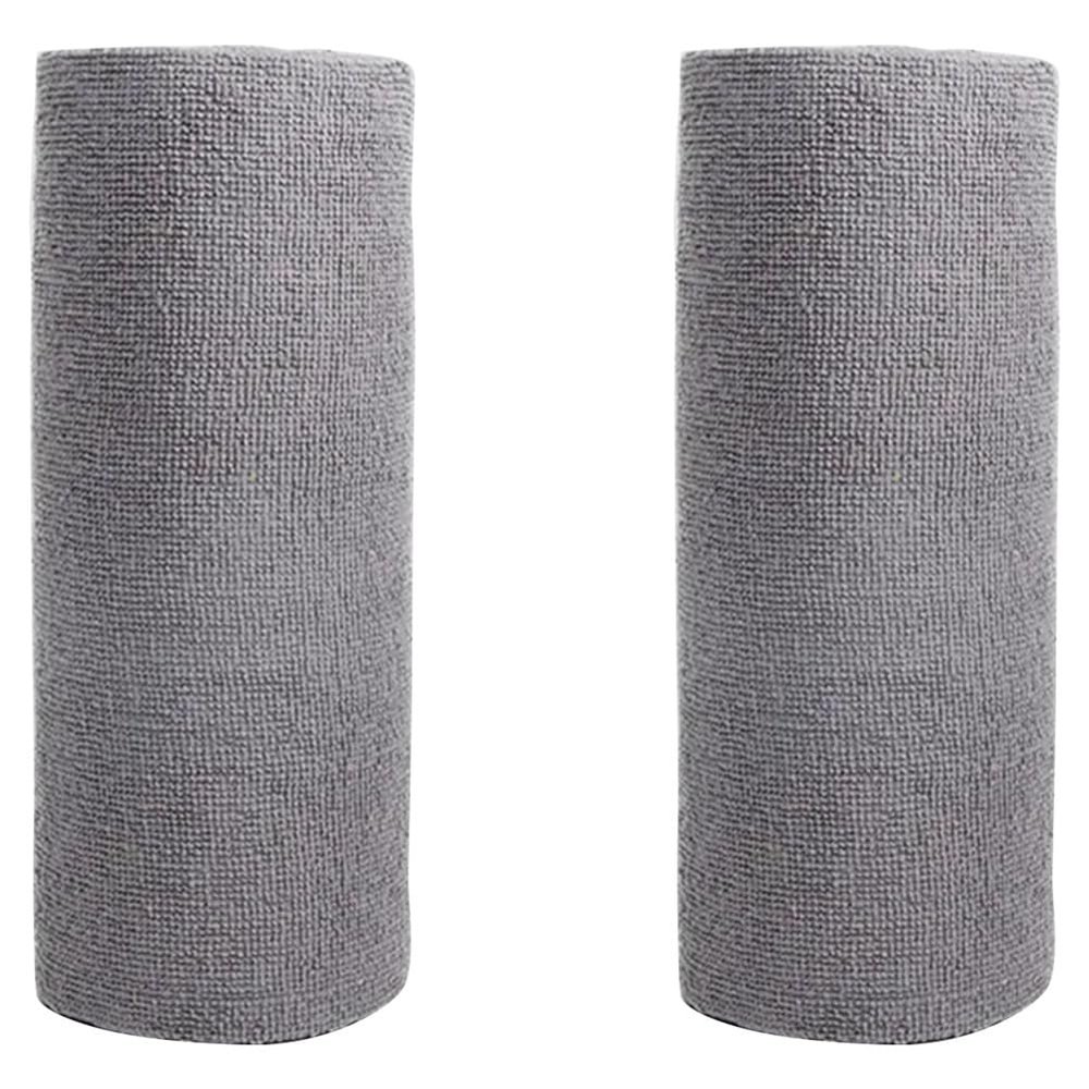 Rordigo Reusable Cleaning Wipe Microfiber Towel Rolls Dish Rags Wash Paper Towel Replacement, Gray