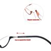 Ac-curate 3 Pack Front Connect Half Moon Readers for Men Women, Adjustable Temple Length (+2.50, Black and Brown) view 4