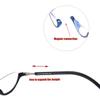 Ac-curate 3 Pack Front Connect Half Moon Readers for Men Women, Adjustable Temple Length (+2.00, Black and Blue) view 4